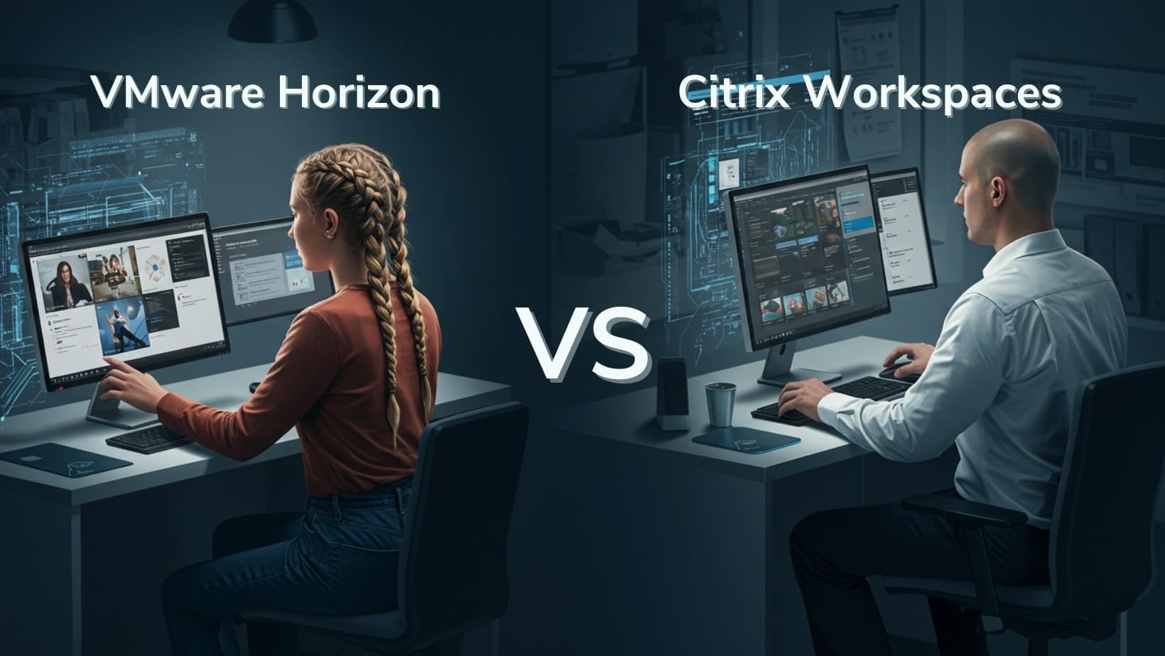 User interface comparison between VMware Horizon vs Citrix Workspaces environments