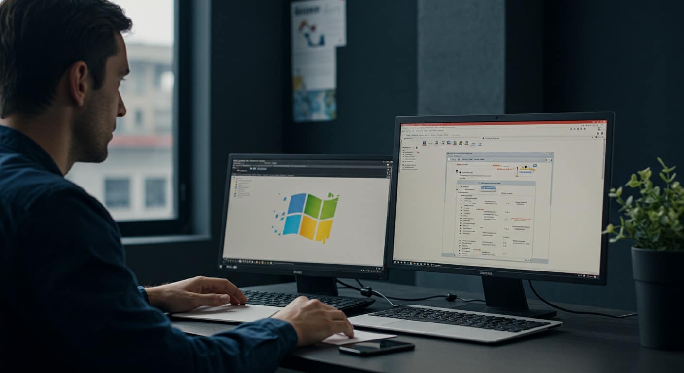 Professional using Windows apps on macOS through Parallels Desktop and VMware Fusion virtualization