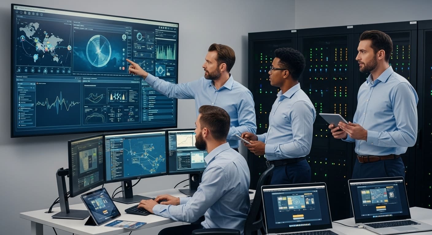 Illustration of Citrix VDI architecture design and deployment showing interconnected delivery controllers, virtual machines, and Citrix Studio for efficient desktop delivery