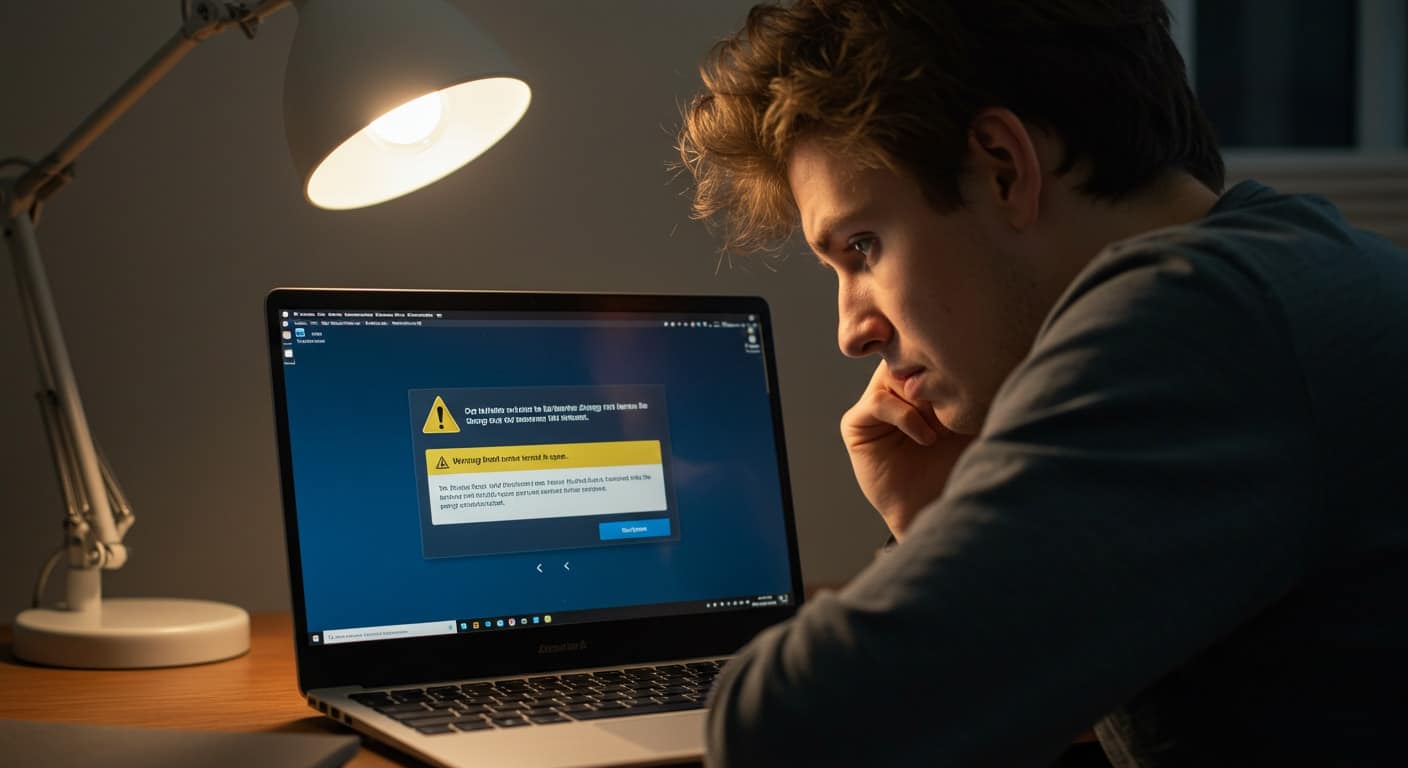 User encountering a warning message related to VMware Horizon Client for Windows 11 failing during setup.