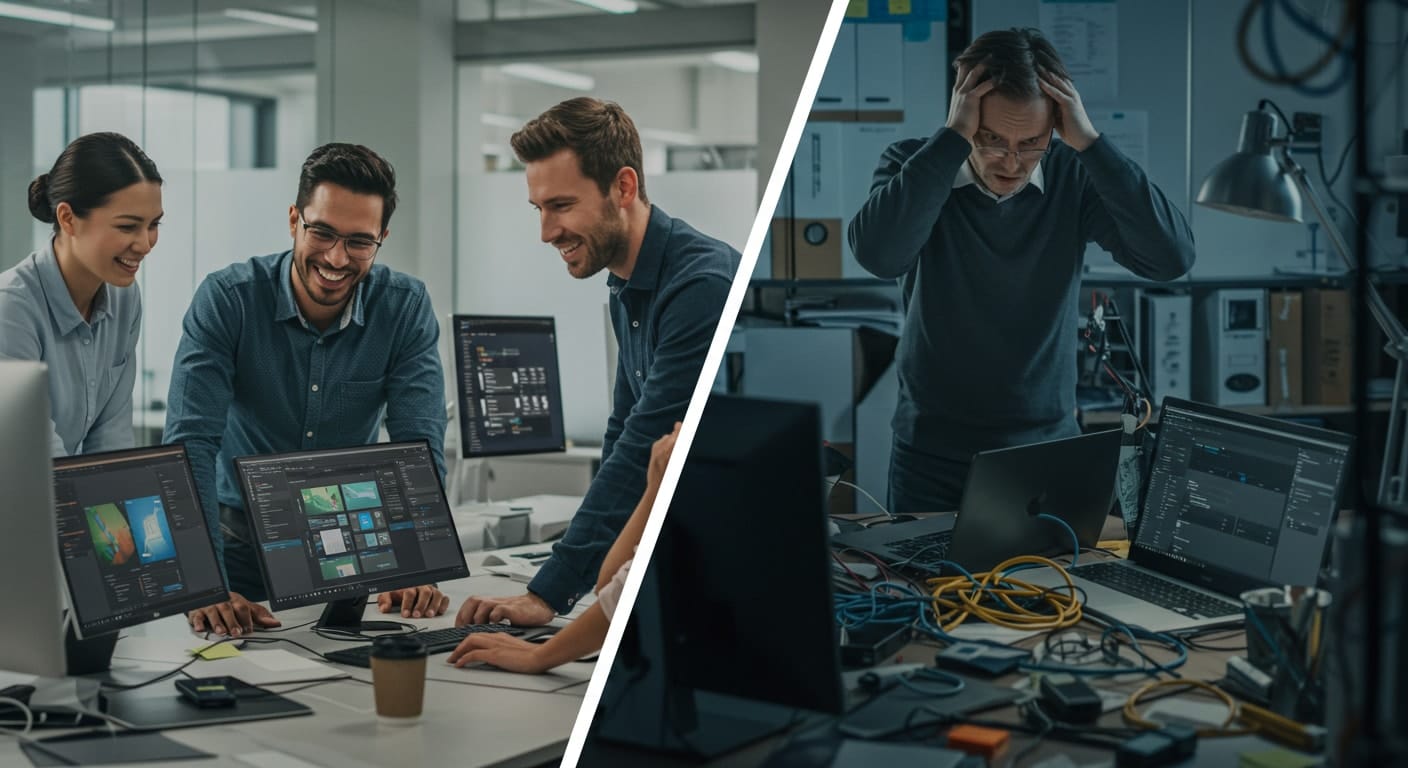 Comparison of VMware Horizon DaaS efficiency for teams versus challenges of traditional IT setups