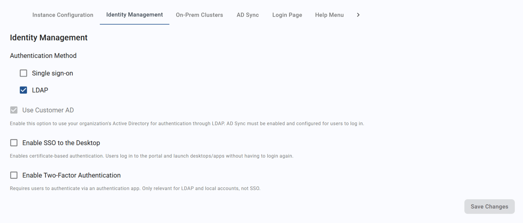 LDAP authentication method